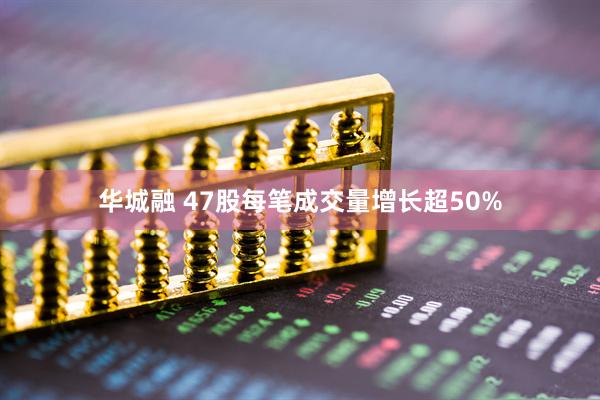 华城融 47股每笔成交量增长超50%