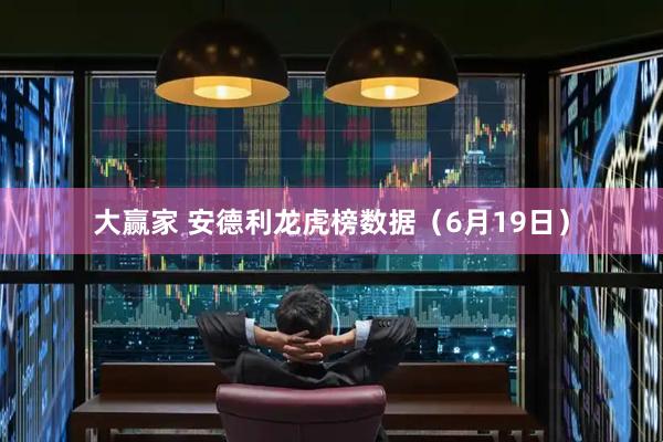 大赢家 安德利龙虎榜数据（6月19日）