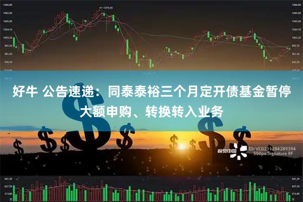 好牛 公告速递：同泰泰裕三个月定开债基金暂停大额申购、转换转入业务